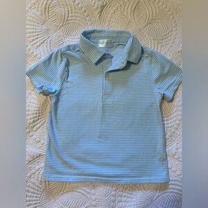 Classic Light Blue Striped Kids Polo